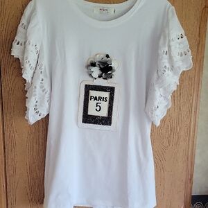 White Embelished Blouse